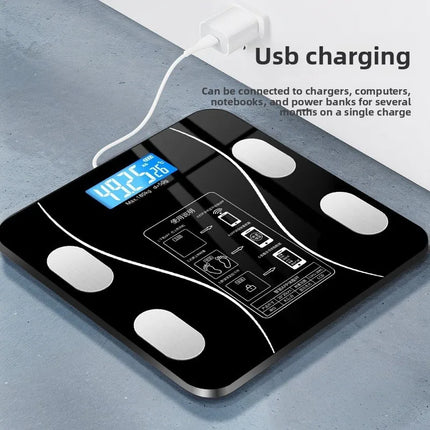 Нова USB интелигентна и прецизна домашна везна за мазнини, везна за телесни мазнини, везна за възрастни, малка електронна везна, везна за тяло