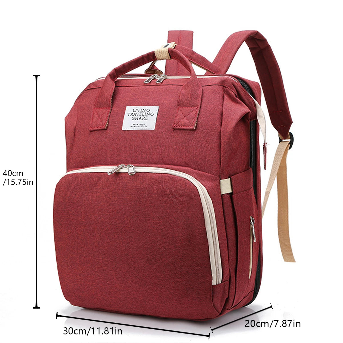 Сгъваема чанта за мама, лека преносима сгъваема раница за детско креватче с голям капацитет, бебешка раница, чанта за мама за излети и чанта за мама