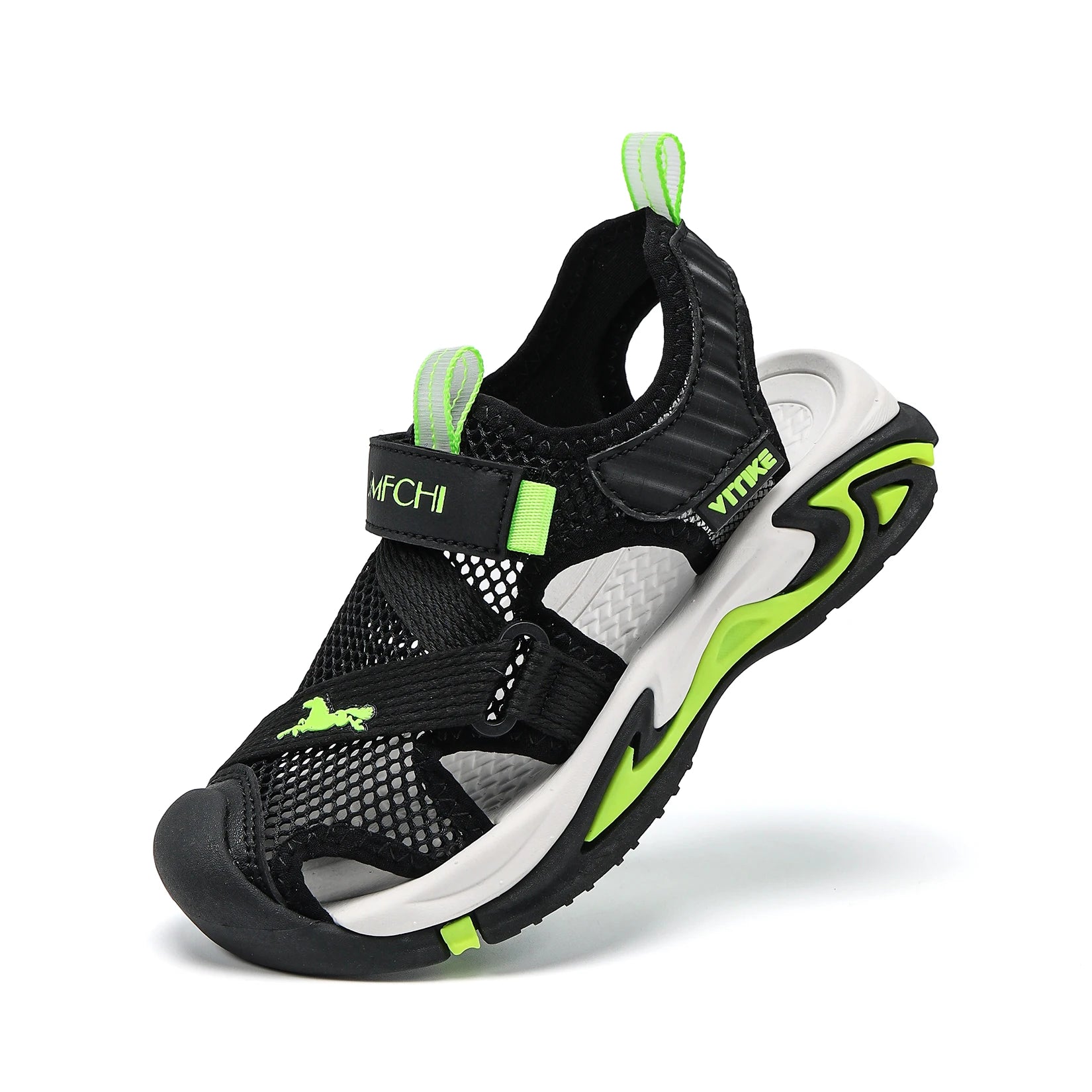 Детски плажни сандали за момчета, нови летни обувки за момчета със затворени пръсти, предпазни обувки, детски сандали