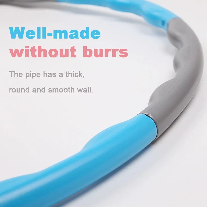 Регулируем цветен хула обръч за деца - преносима пластмасова фитнес играчка, подвижен кръг за упражнения, спорт и тренировки