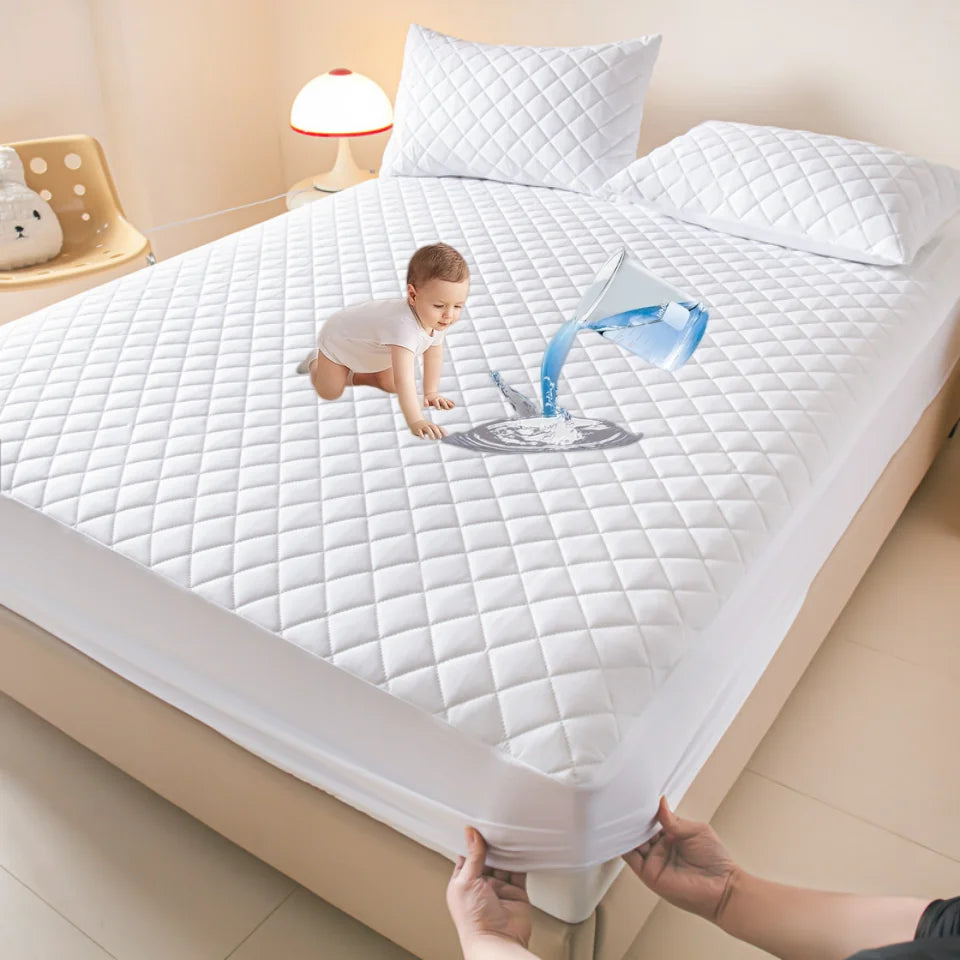 Водоустойчив калъф за матрак, противоакари, мек, удобен, дишащ, с регулируем чаршаф, без калъфка за възглавница
