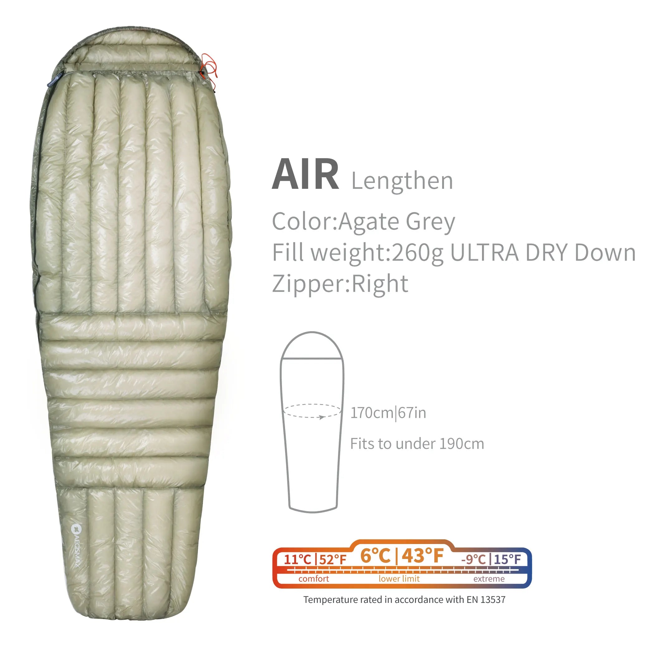 AEGISMAX AIR Upgrade 10D 800FP Ultra Dry Down Sleeping Bag Ултра леки спални чували за къмпинг, туризъм и туризъм за мъже и жени