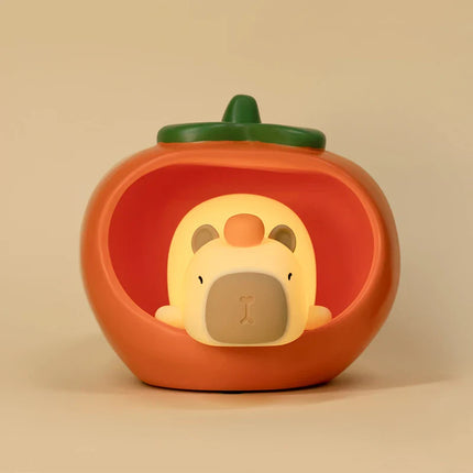 Capybara Сладка силиконова LED нощна лампа с анимационен филм USB презареждаща се димираща нощна лампа за детска стая декорация подарък за рожден ден