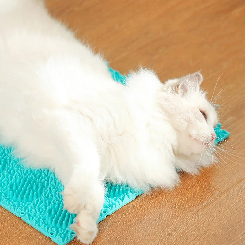 Подложка за драскане на котки, квадратна драскалка за под за домашни любимци за котки, четка за самообслужване за масаж на домашни любимци, четка за премахване на косми за котенца, аксесоари за котки