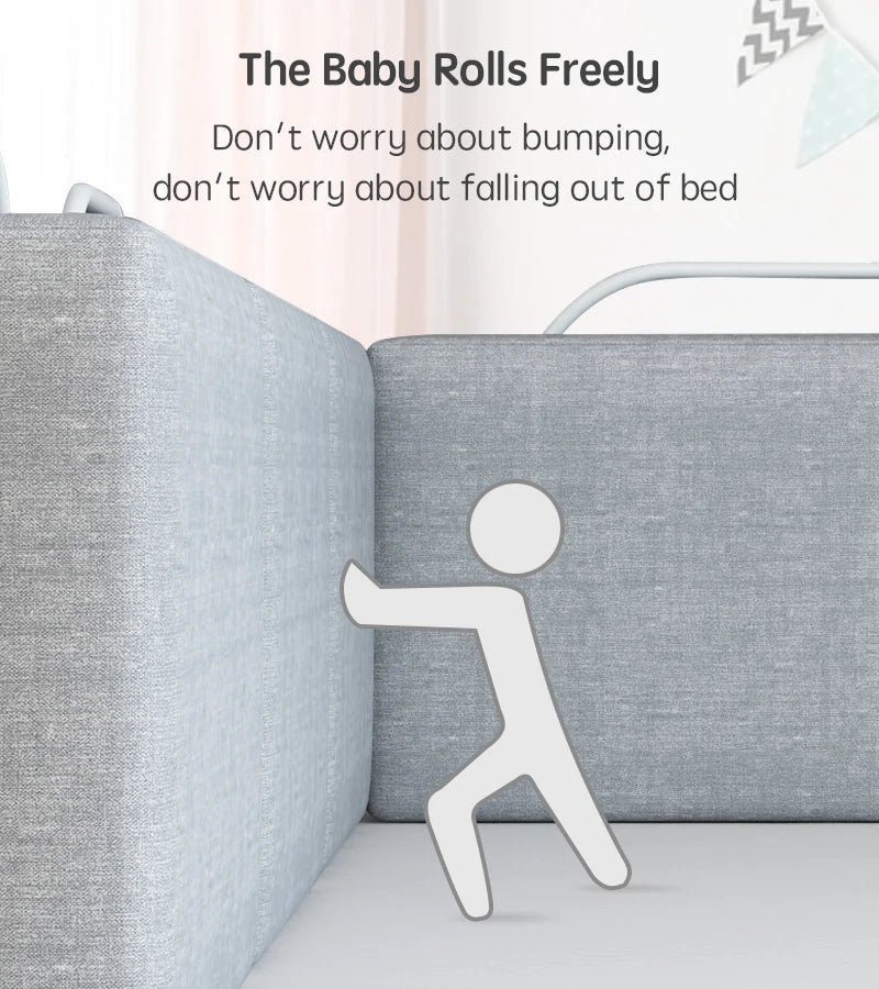 1 бр. 47 см детско легло, предпазна ограда за бебешко легло, парапет за детско легло, защита на детско легло, предпазител за детско легло